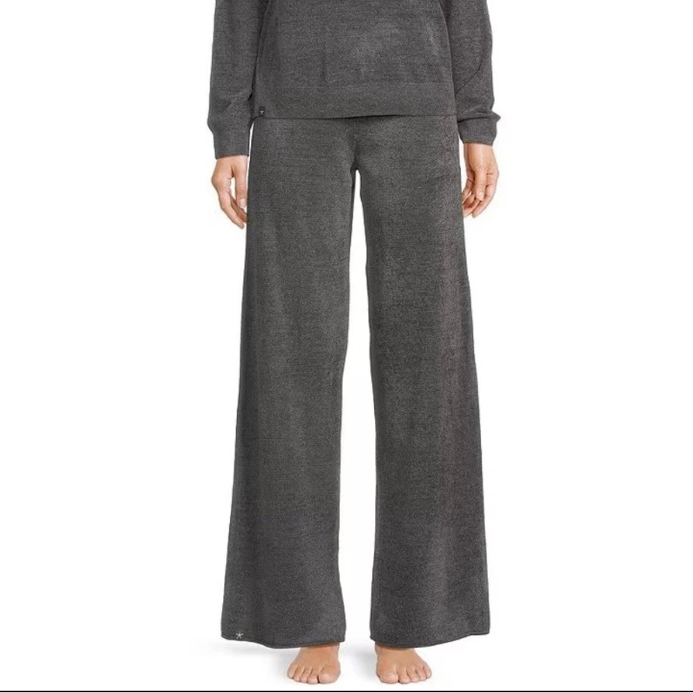 Barefoot Dreams Women’s Sz Large Cozy Chic Ultra Lite Pant Gray Wide Leg Lounge